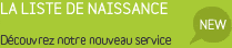 la liste de naissance