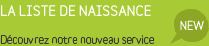 la liste de naissance