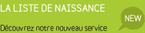 la liste de naissance