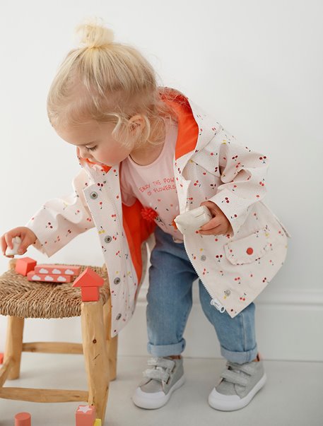 Cire Avec Capuche Bebe Fille Ivoire Imprime Vertbaudet