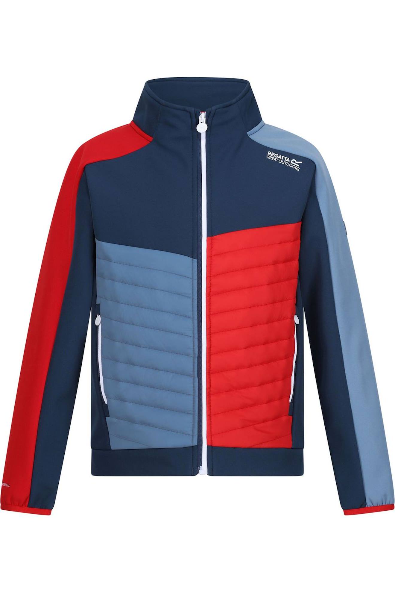 Veste Enfant Softshell Brynden Denim Sombre / Rouge Danger