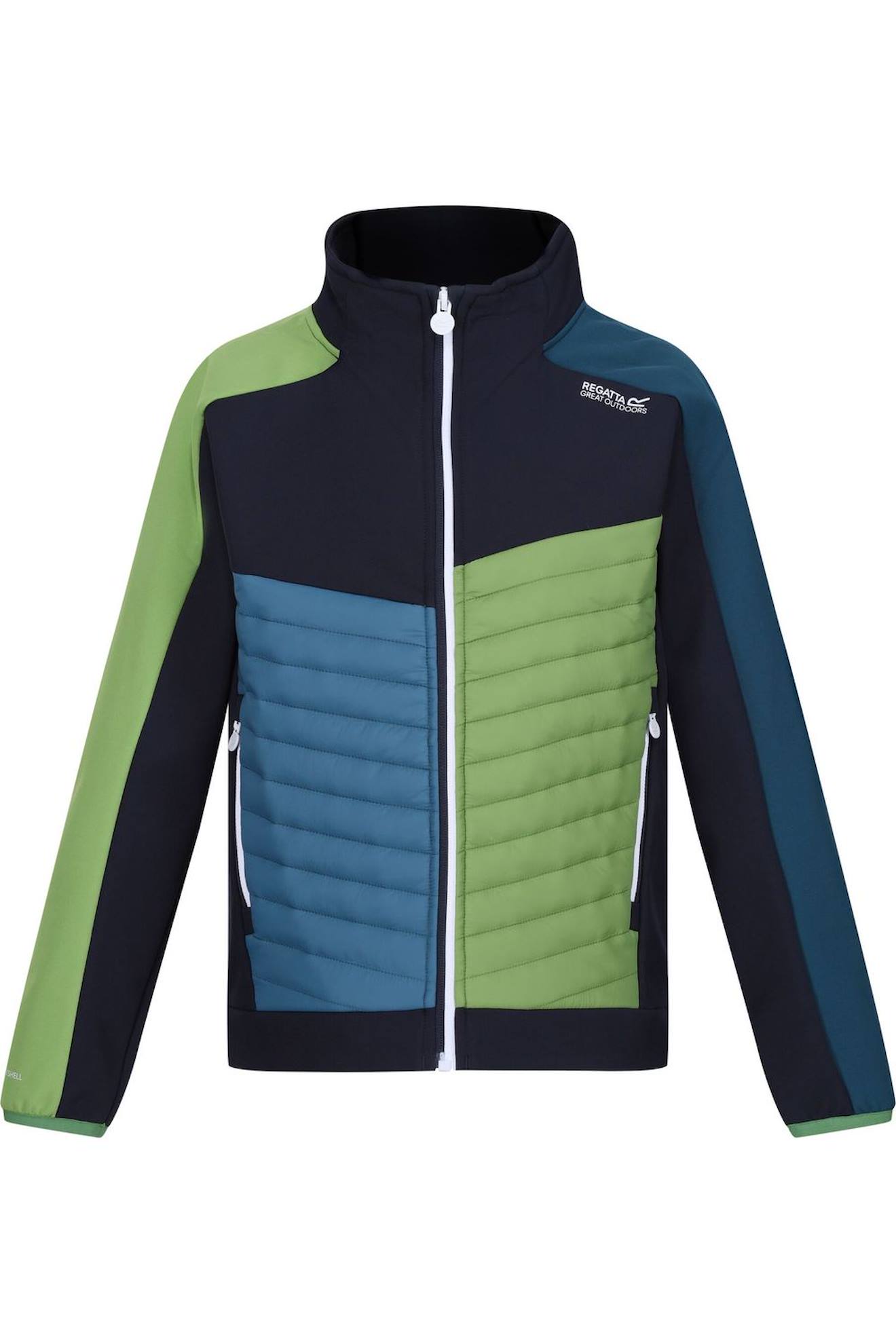 Veste Enfant Softshell Brynden Bleu Marine / Vert Piquant