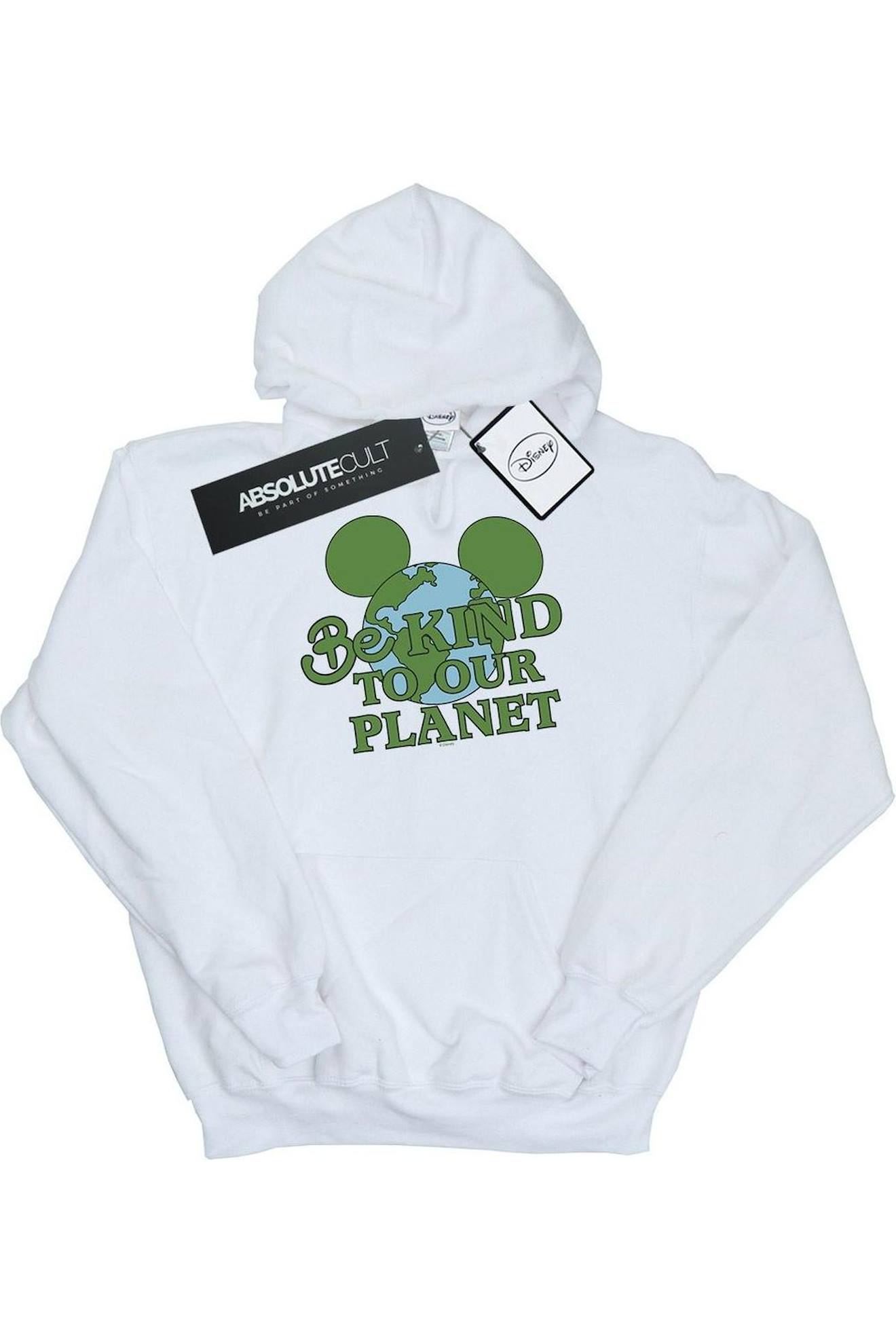 Sweat À Capuche Coton Disney Be Kind Blanc