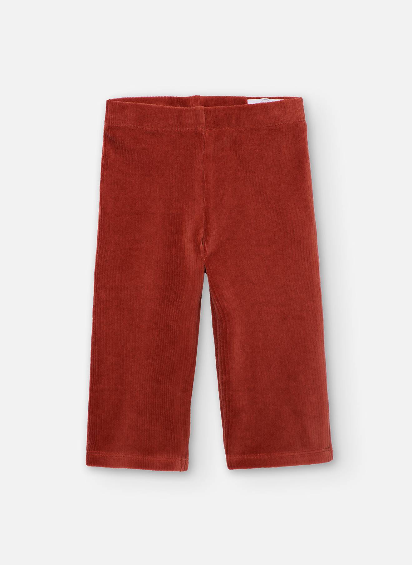 Pantalon Fille En Velours Côtelé Orange
