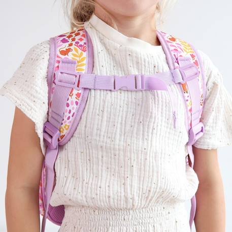 Sac à dos isotherme fleurs du jardin Violet, blanc, jaune 5 - vertbaudet enfant 