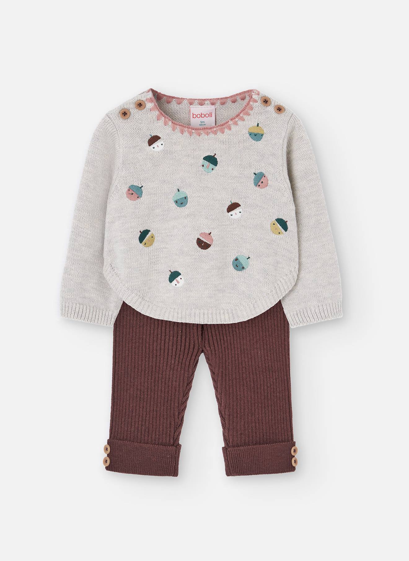 Ensemble Bébé Imprimé Beige