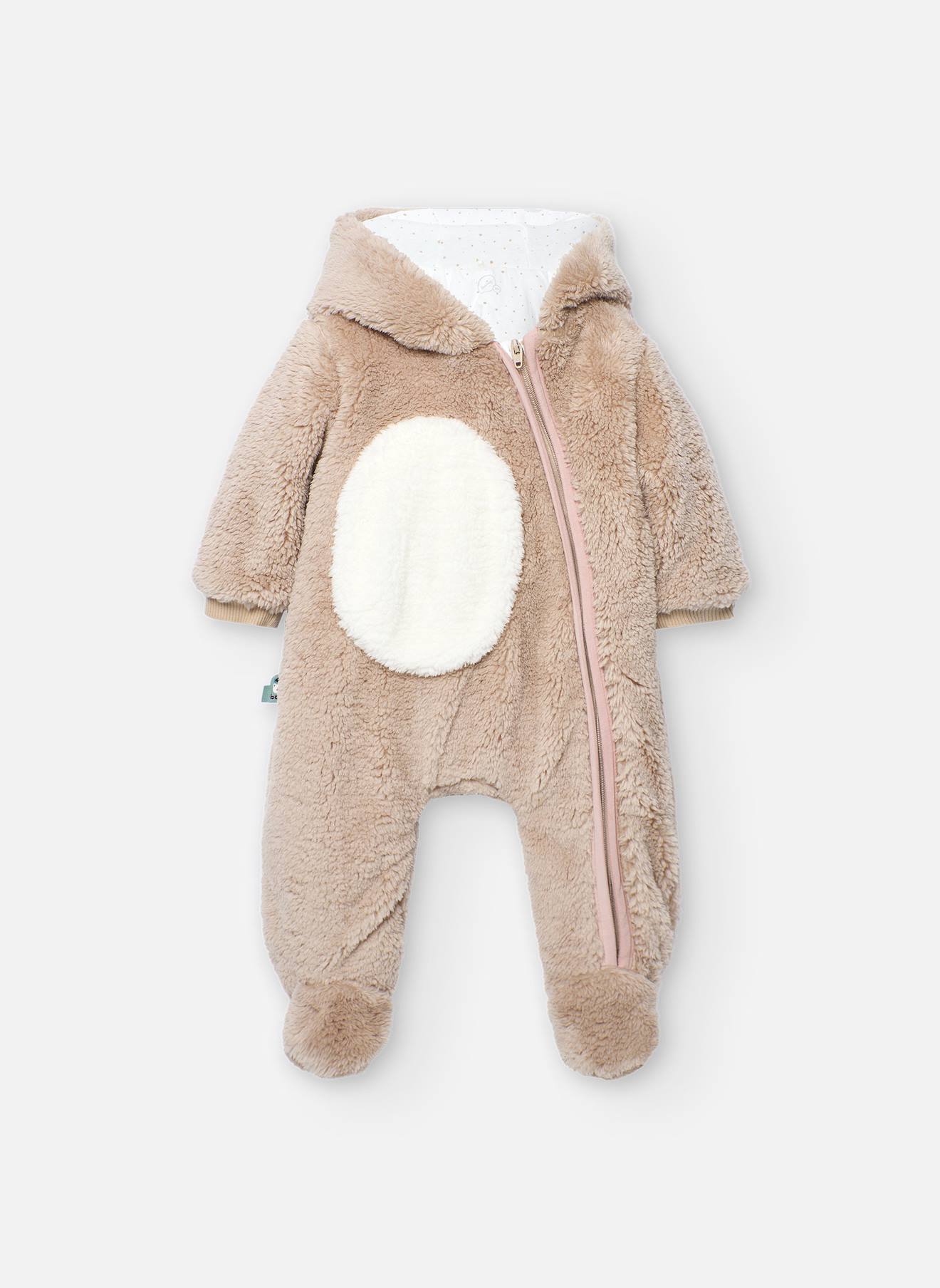 Barboteuse En Tricot Pour Bébé Beige