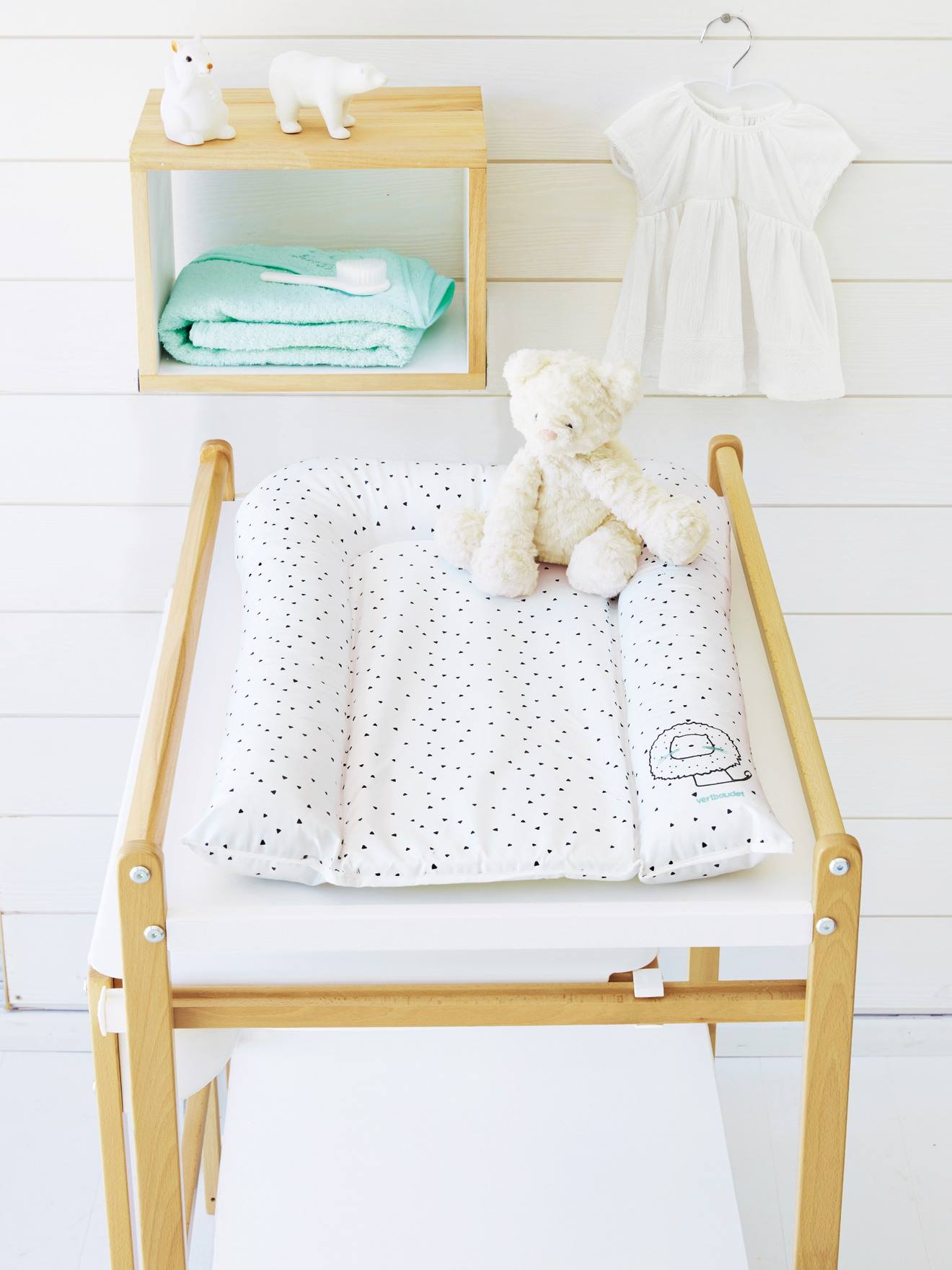 Matelas à langer Lionceau blanc imprimé