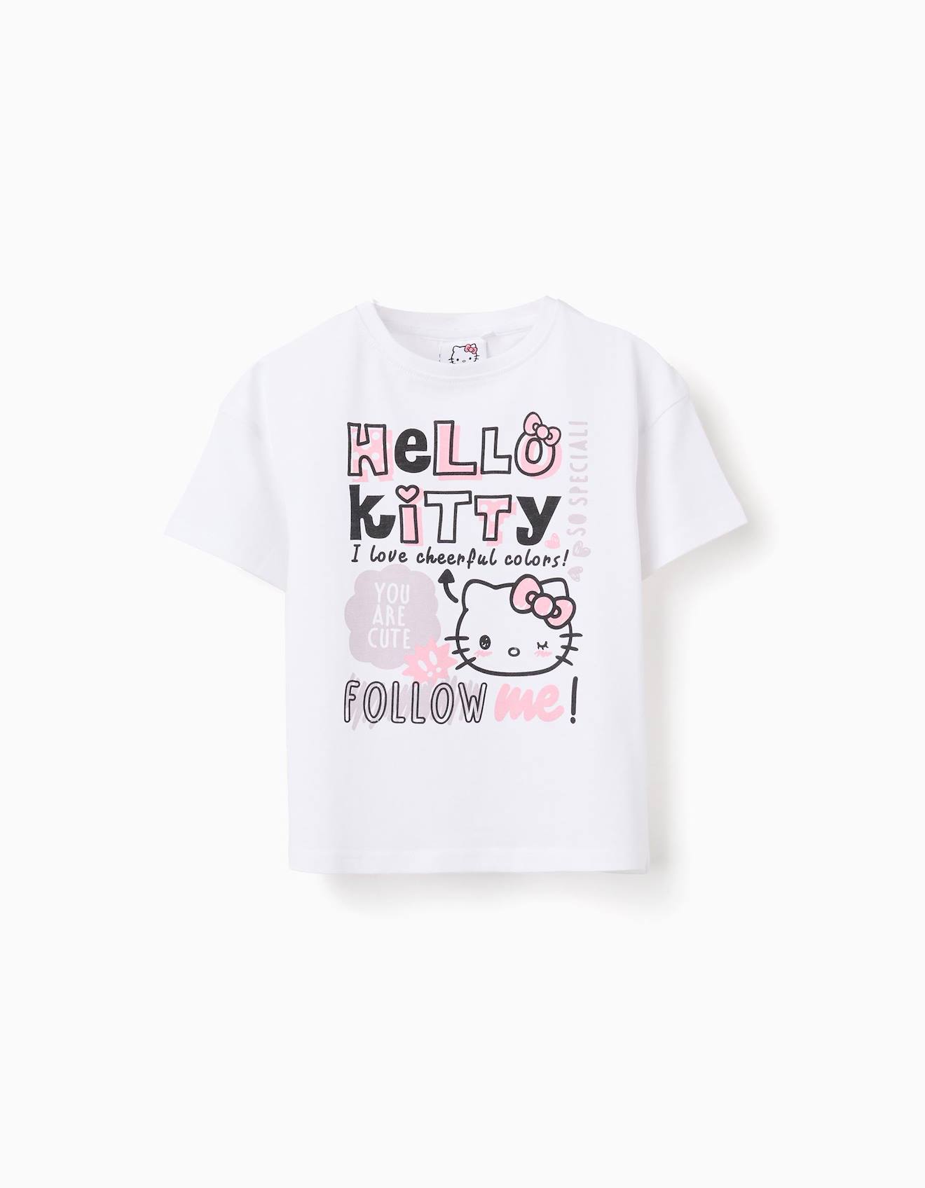 T-shirt Wide Fit En Coton Hello Kitty Blanc