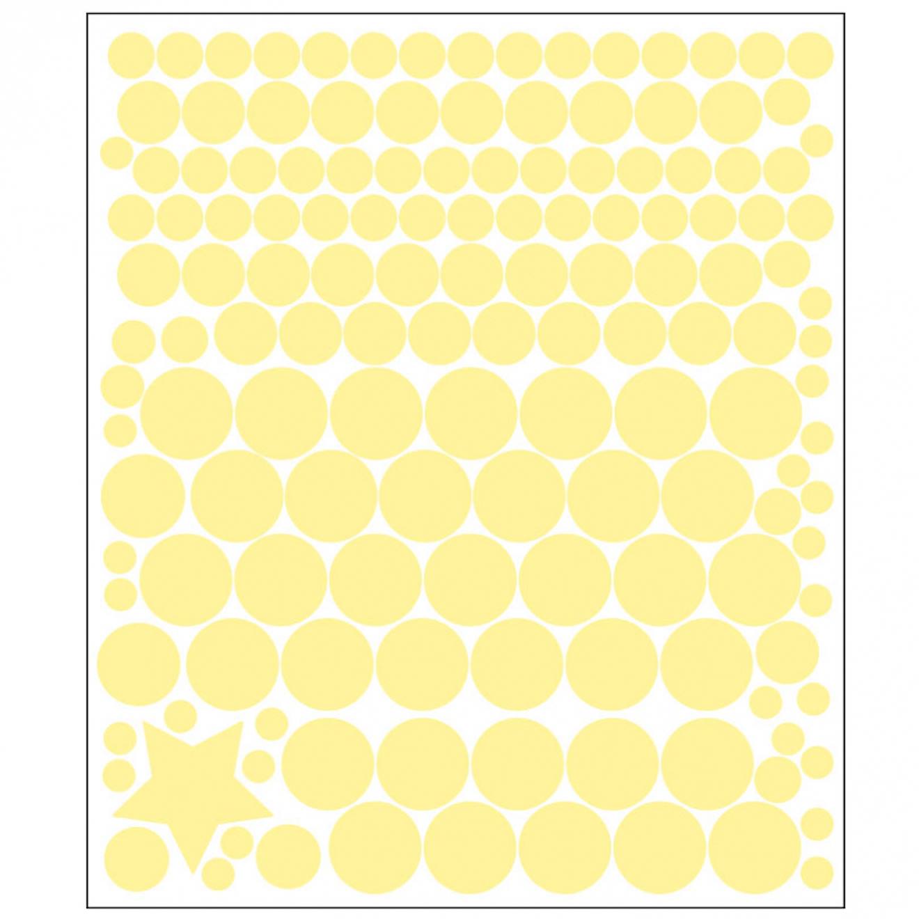 Stickers Pastilles Phosphorescentes Jaune