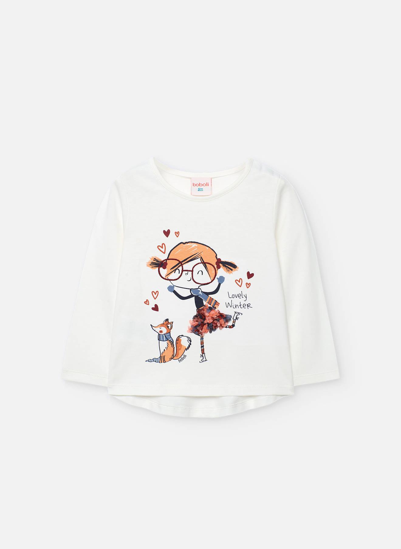 T-shirt Fille En Maille Blanc