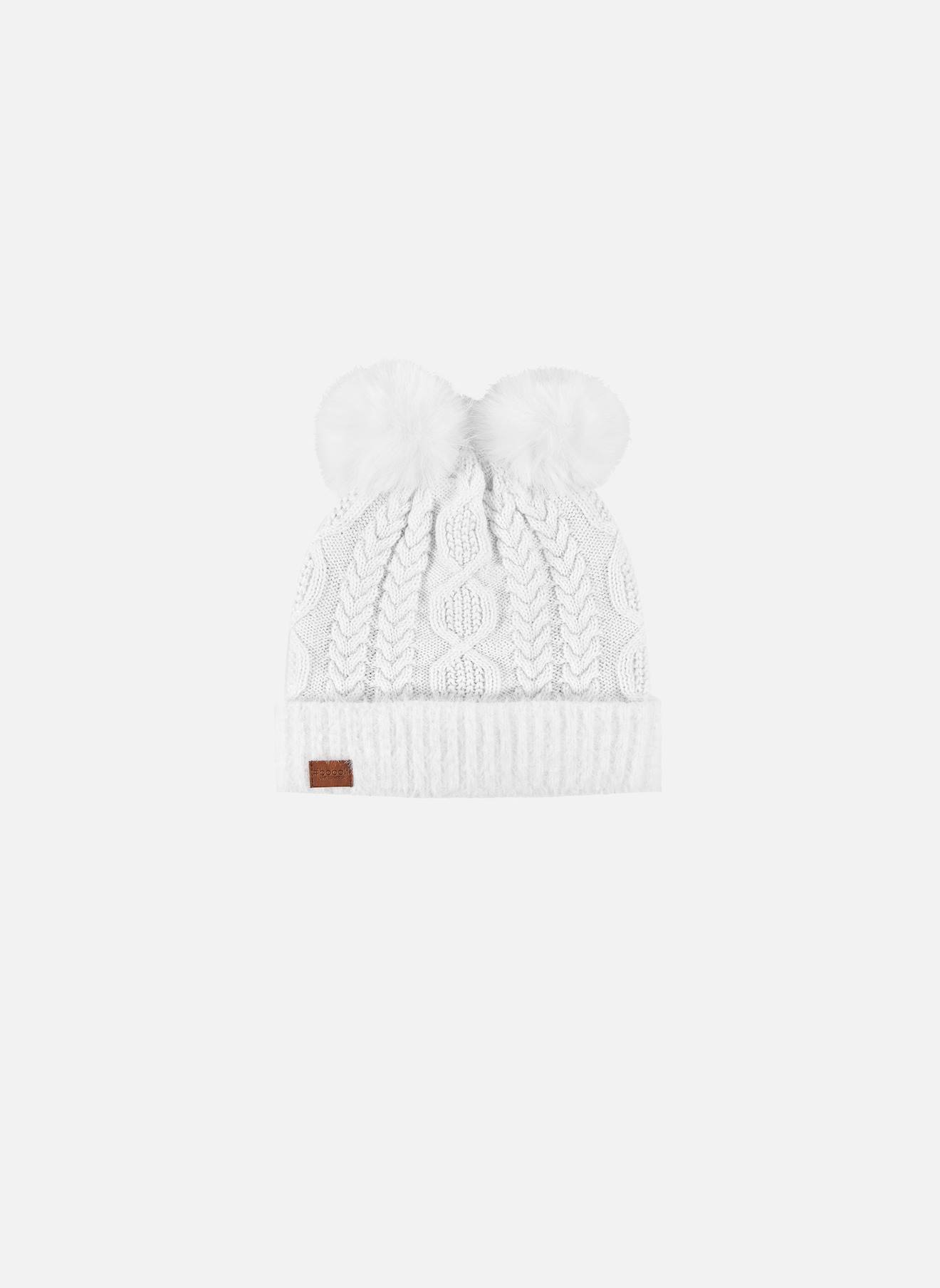 Bonnet Avec Pompon Blanc