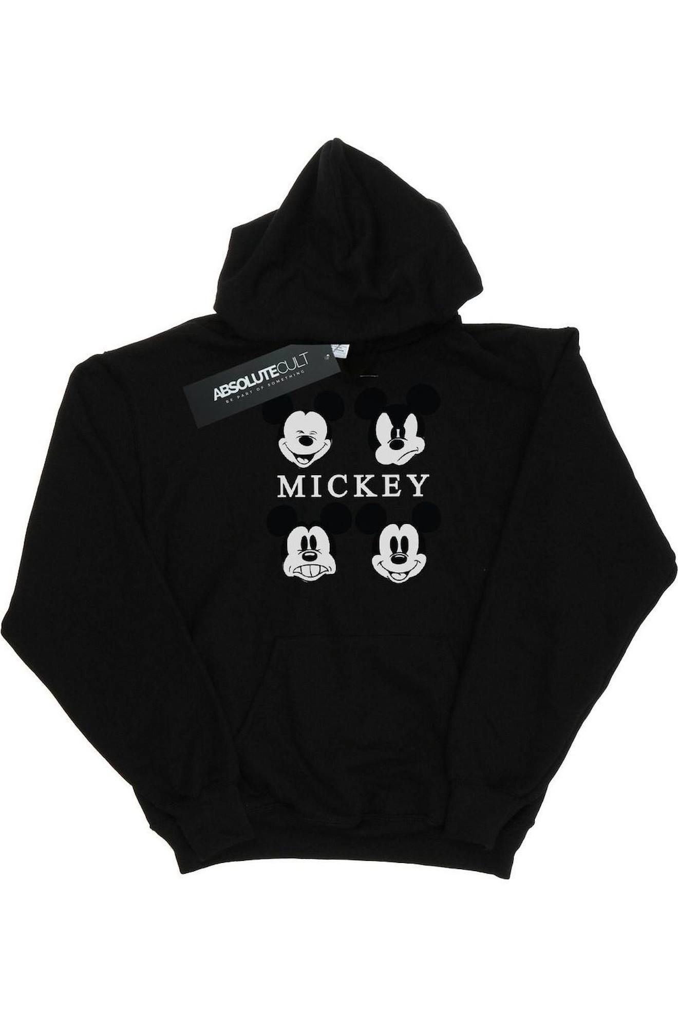 Sweat À Capuche Coton Disney Mickey Mouse Noir