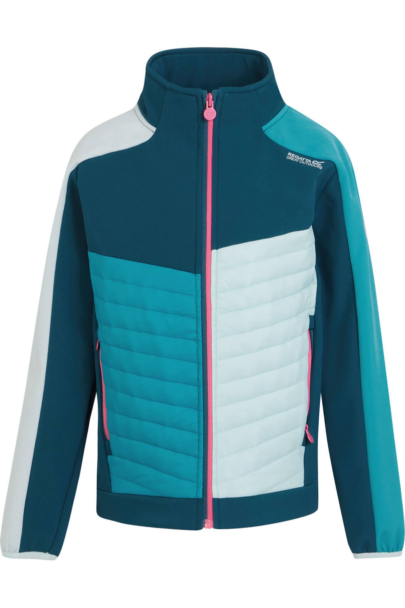 Veste Enfant Softshell Brynden Bleu Marocain / Turquoise Déla