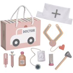 Jouet-Jeux d'imitation-Maison, bricolage et métiers-Malette de docteur rose