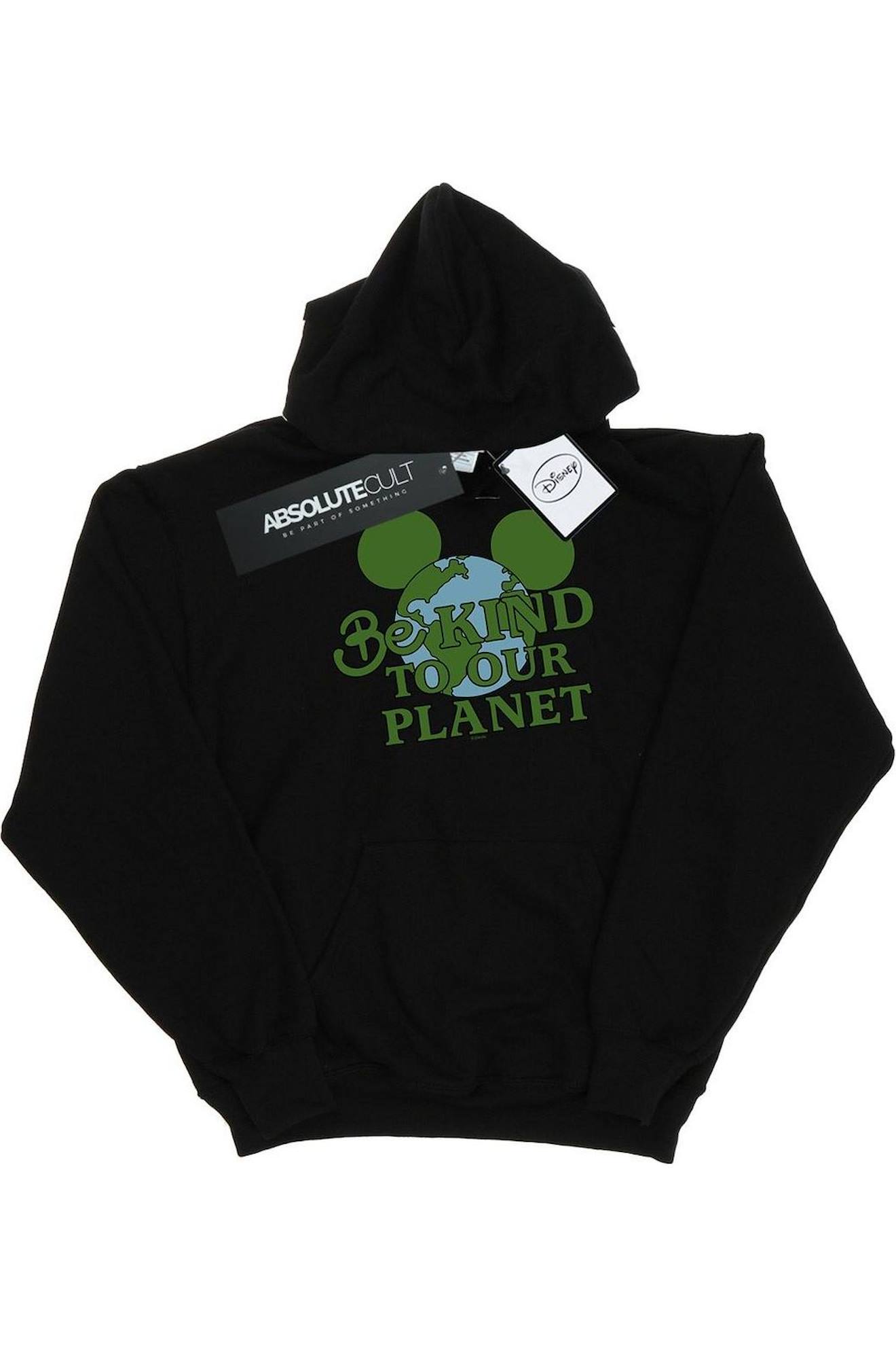 Sweat À Capuche Coton Disney Be Kind Noir