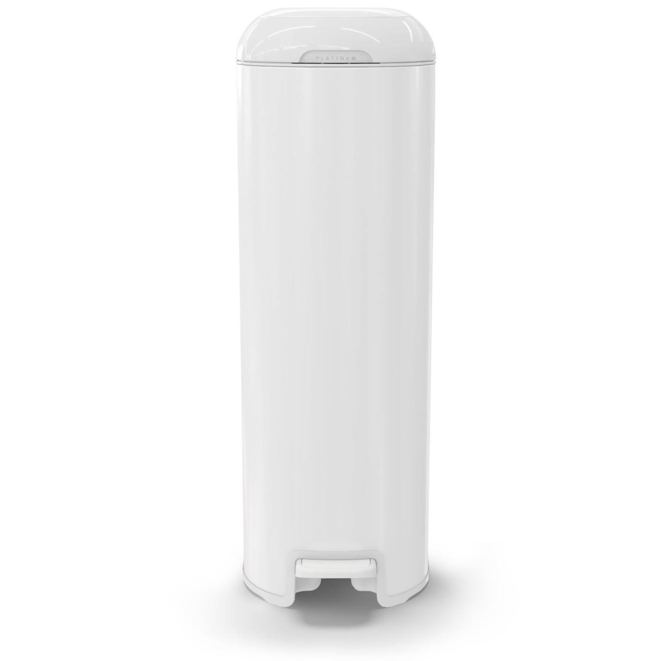 Poubelle À Couches Platinium Blanche Avec Recharge Blanc (Diaper Genie) - Image 1