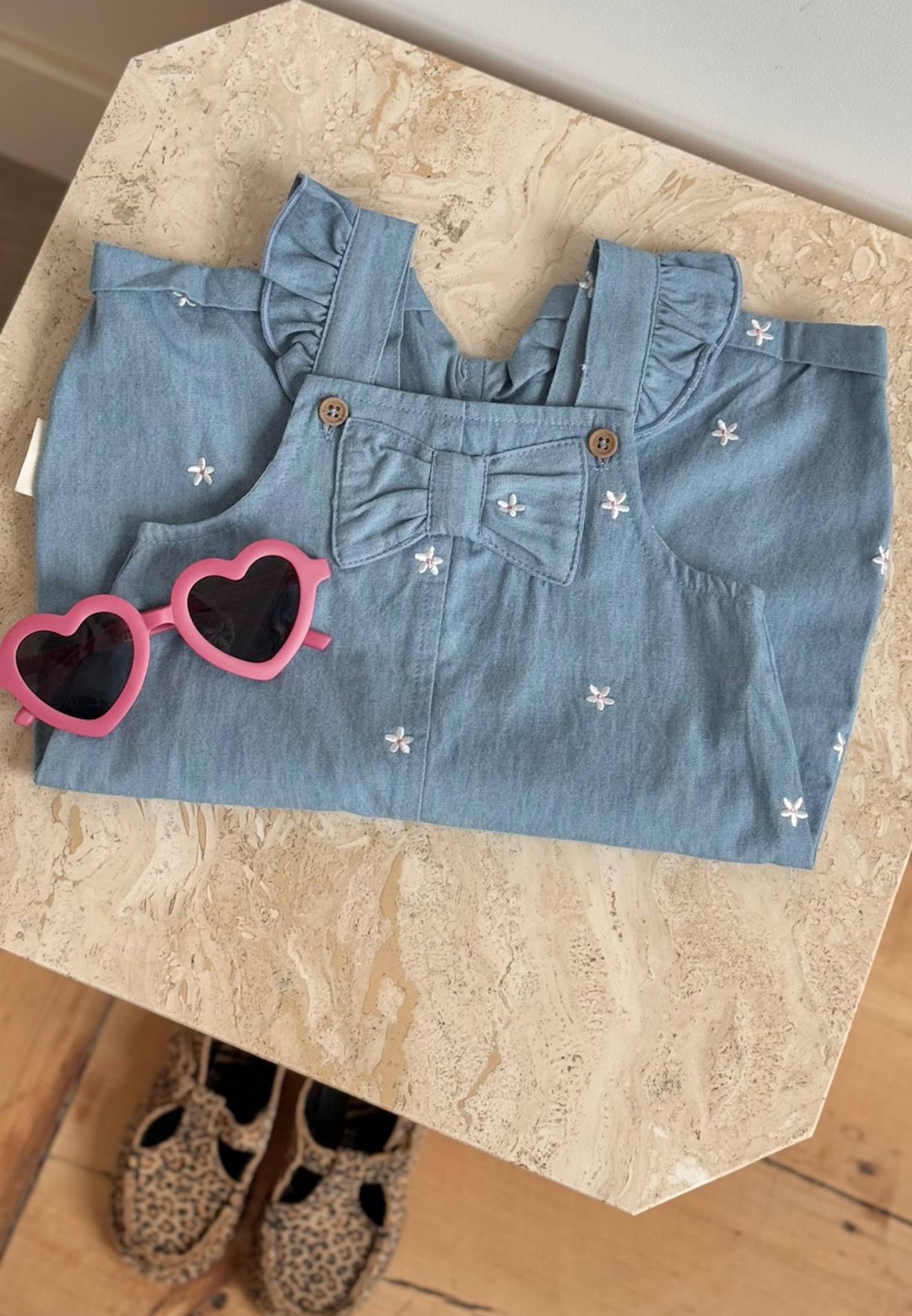 Salopette Bébé En Chambray Ciao Milano Bleu