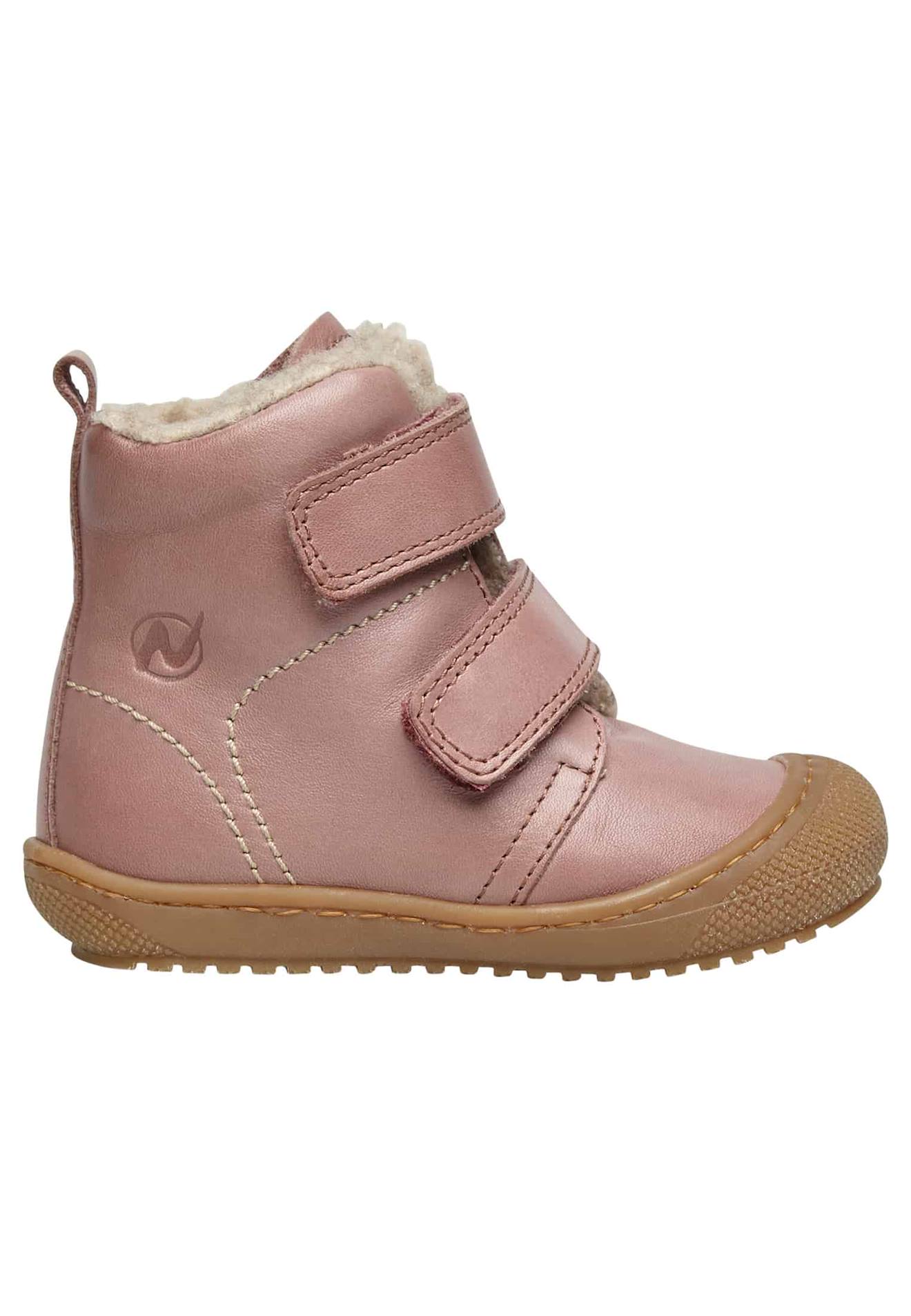 Bottines En Cuir Doublé Bubble Vl Rose-