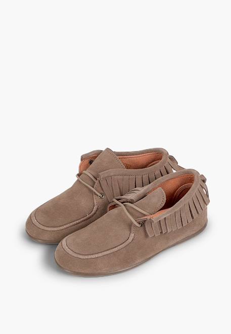 Bottines enfant  à franges Beige+Bleu marine+Camel+Gris+Rose+Taupe 30 - vertbaudet enfant 