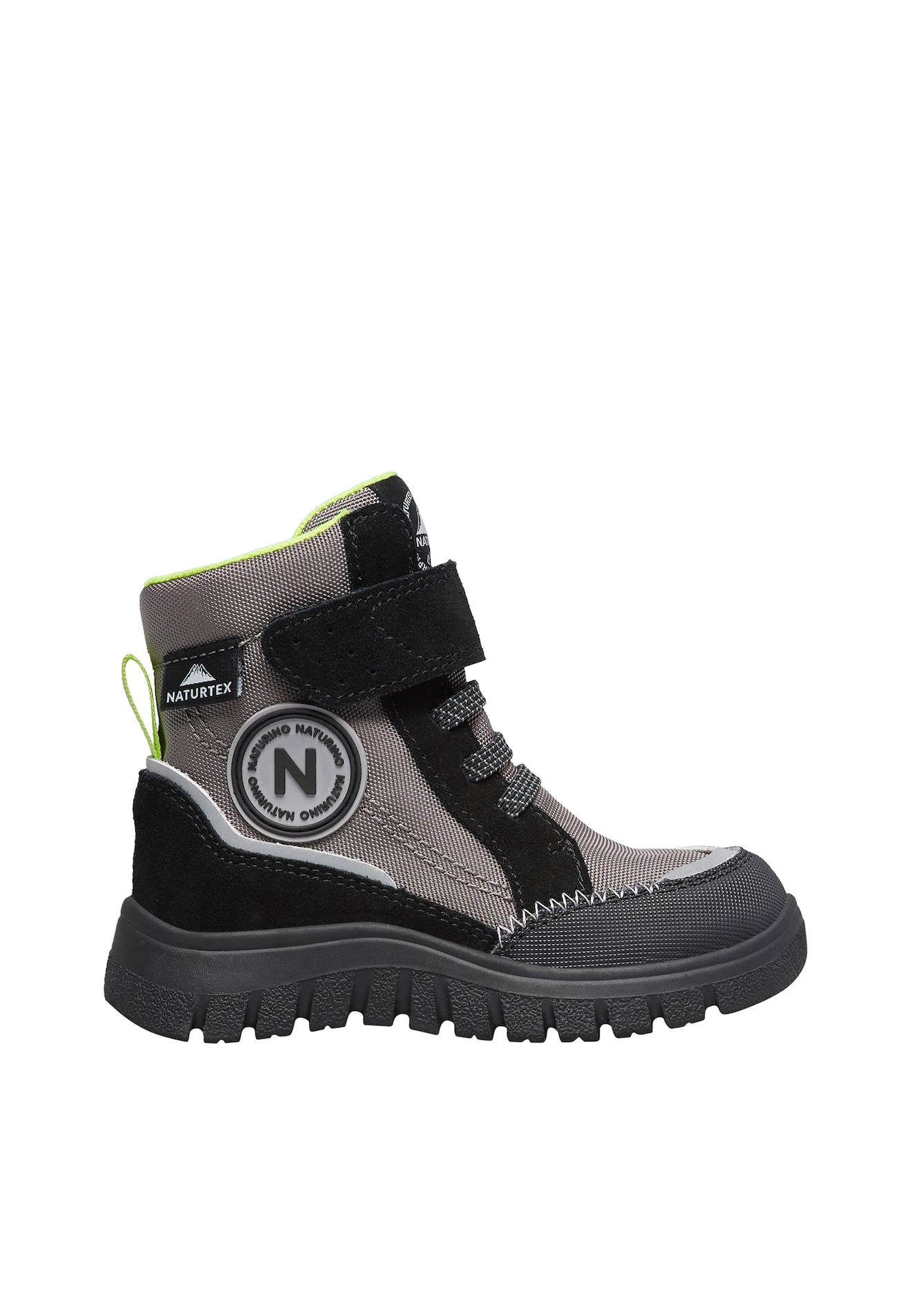 Bottes En Cuir Et Tissu Drezz Wp. Anthracite-