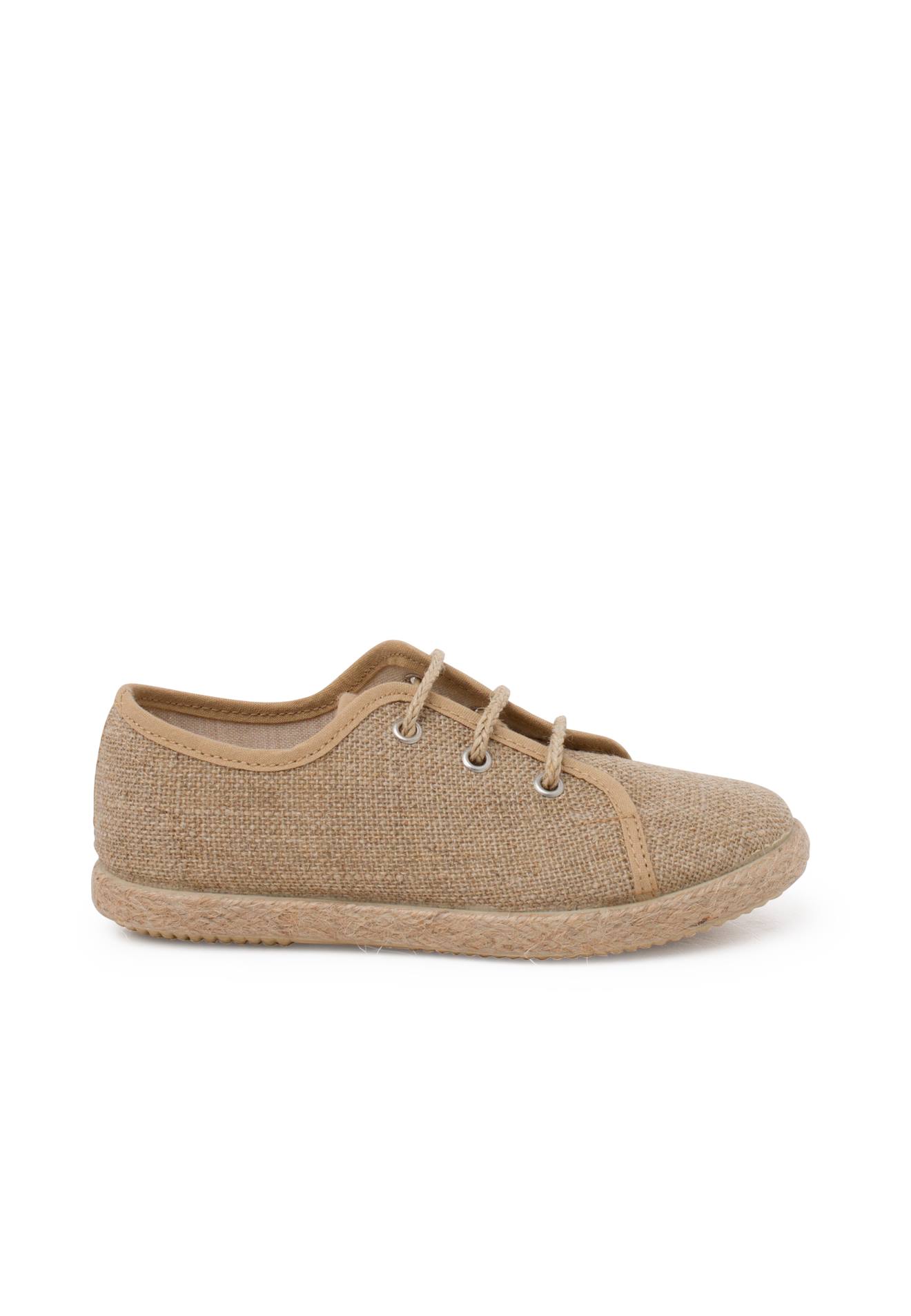 Derbies Enfants Lin Lacets Jute Naturel