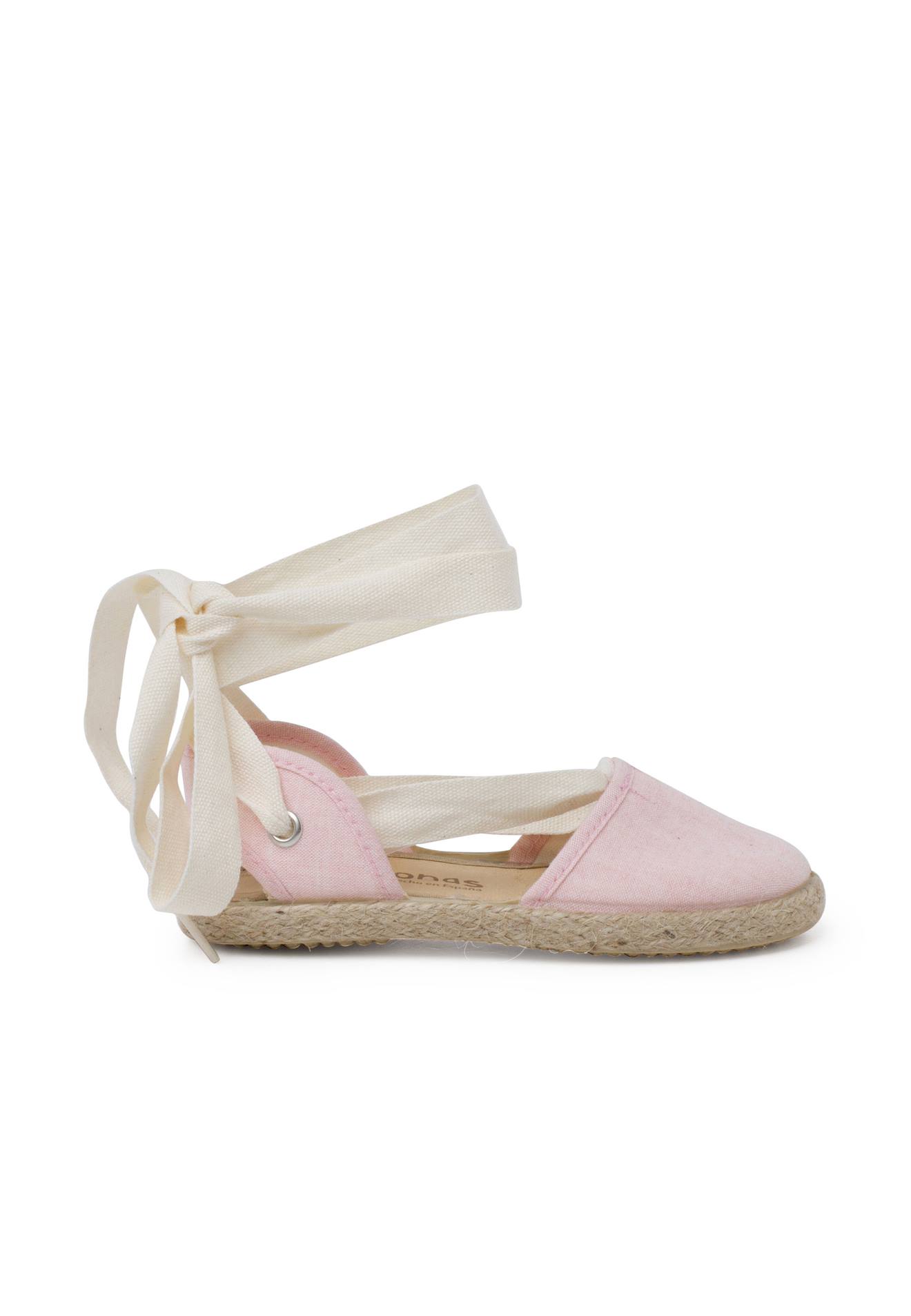 Espadrille Fille Rubans Rose Pastel Espadrille Fille Rubans Rose Pastel