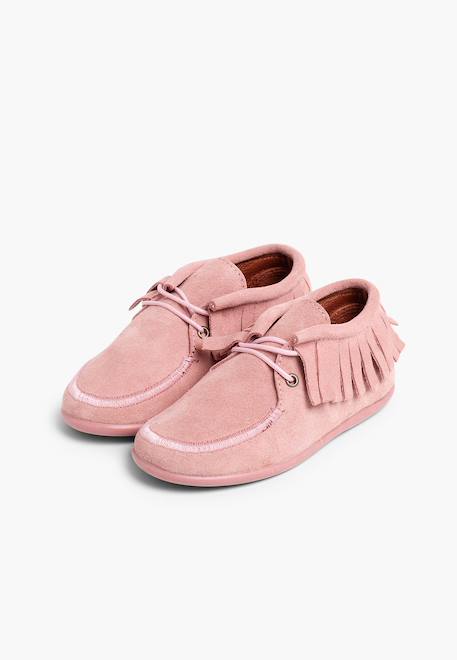 Bottines enfant  à franges Beige+Bleu marine+Camel+Gris+Rose+Taupe 24 - vertbaudet enfant 