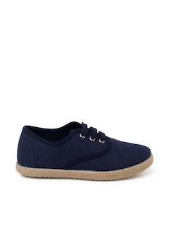 Chaussures-Baskets lin lacets en lin semelle espadrille