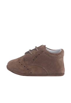 Chaussures-Bottines bébé en cuir style blucher