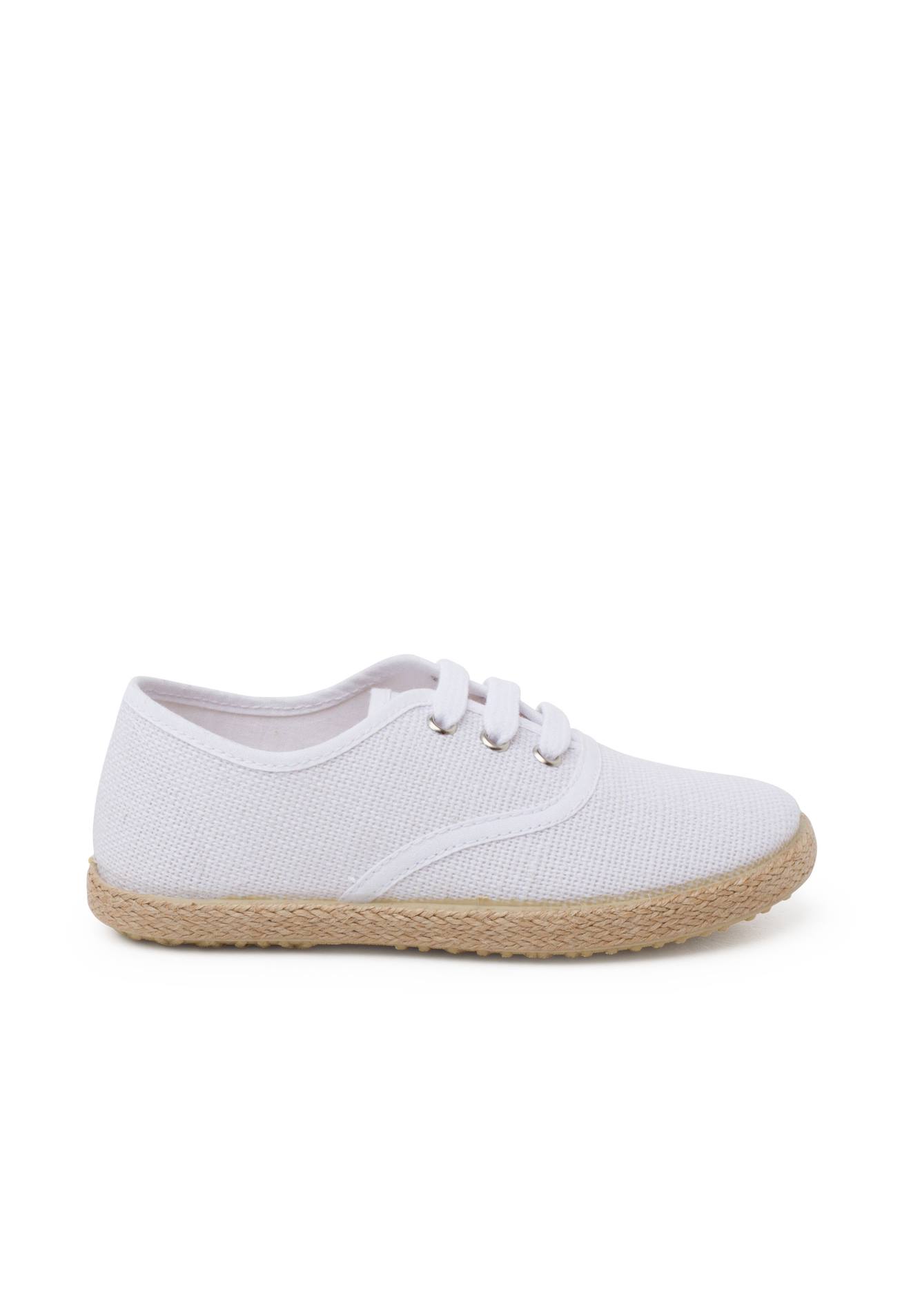 Baskets Lin Lacets En Lin Semelle Espadrille Blanc Baskets Lin Lacets En Lin Semelle Espadrille Blanc