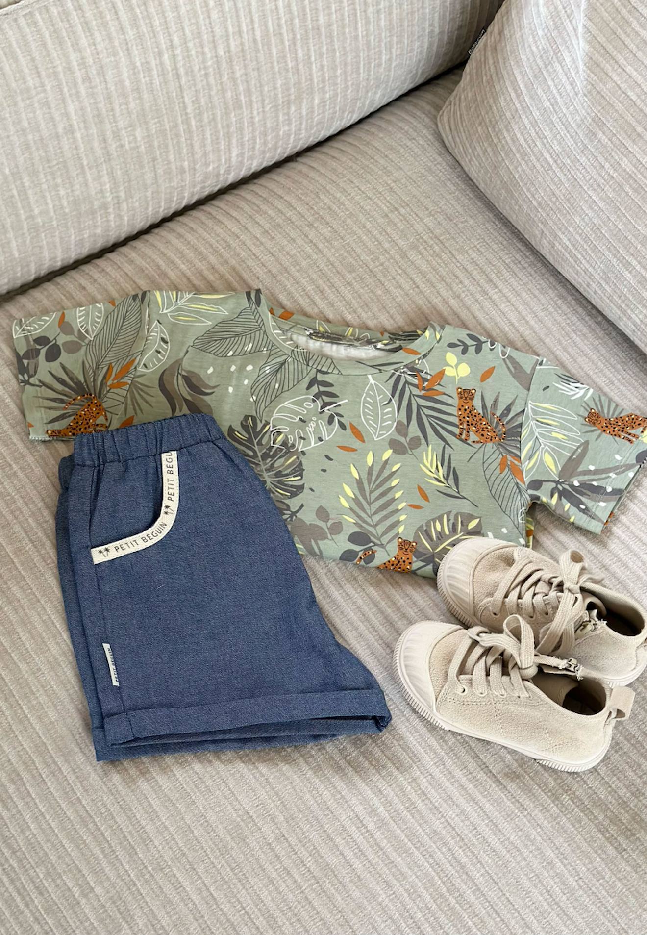 Short Bébé En Toile De Coton Dumbea Bleu