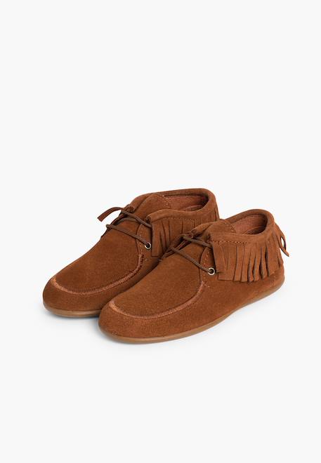 Bottines enfant  à franges Beige+Bleu marine+Camel+Gris+Rose+Taupe 14 - vertbaudet enfant 