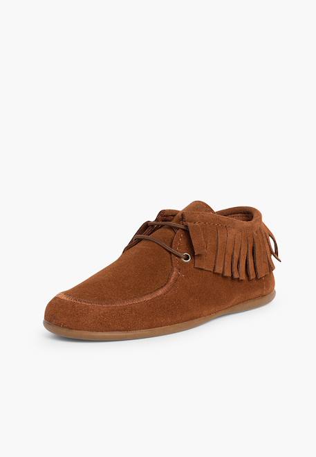 Bottines enfant  à franges Beige+Bleu marine+Camel+Gris+Rose+Taupe 12 - vertbaudet enfant 