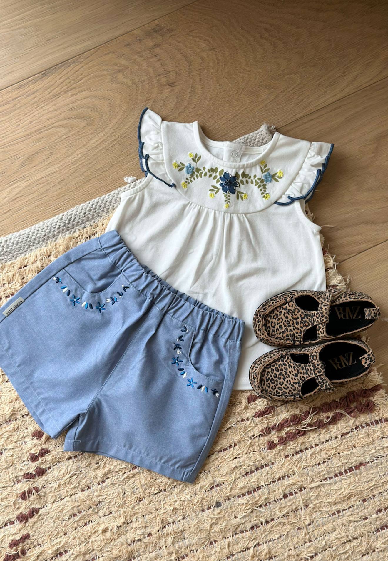 Short Bébé Océan D'amour Bleu