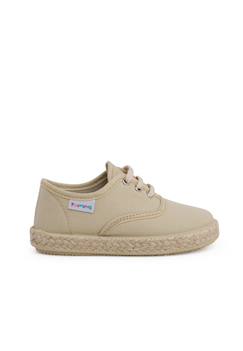 Chaussures-Chaussures bébé 17-26-Baskets en toile lacets semelle espadrille