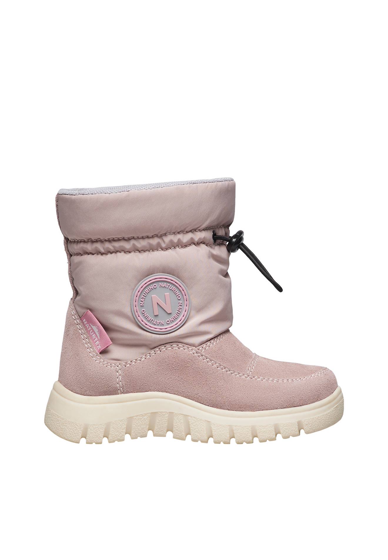 Bottes En Suède Et Tissu Technique Varna 2 Wp. Rose-gris-