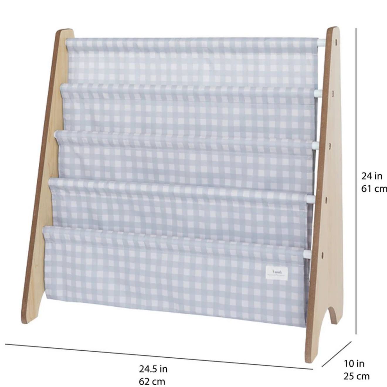 Bibliothèque En Tissu Bleu, Blanc (3 sprouts) - Image 1