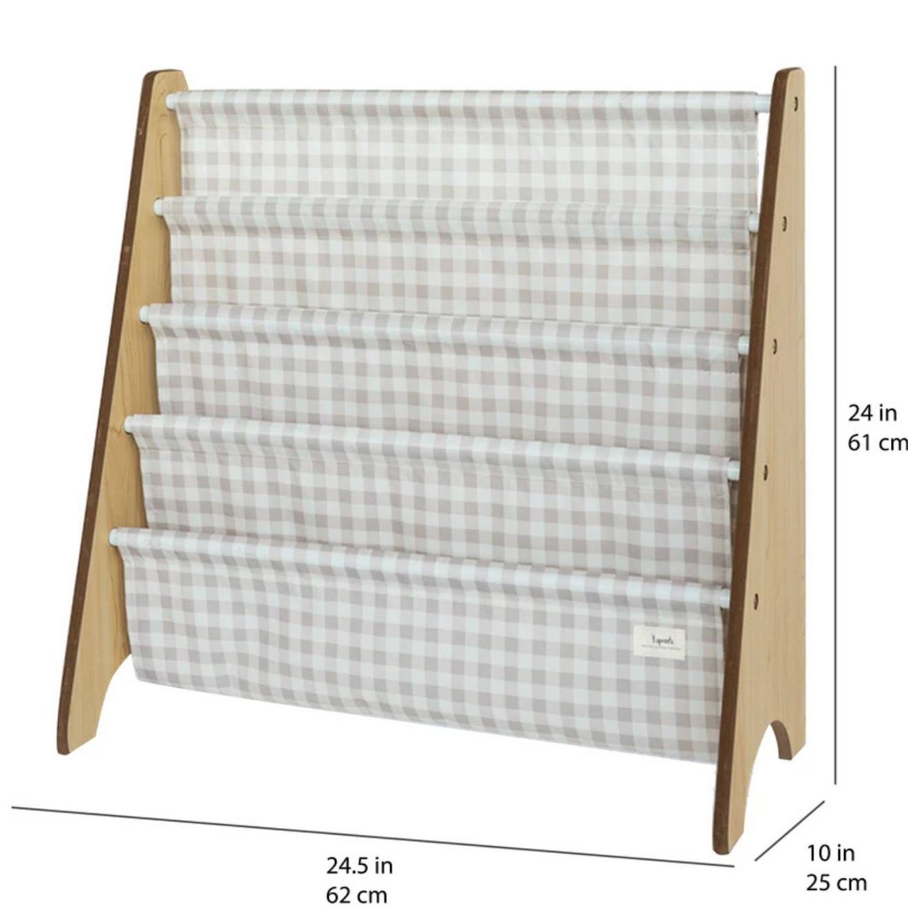 Bibliothèque En Tissu Ecru, Blanc (3 sprouts) - Image 1