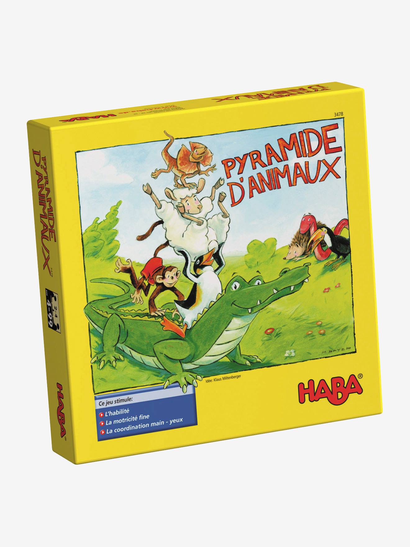 Pyramide d'animaux HABA jaune