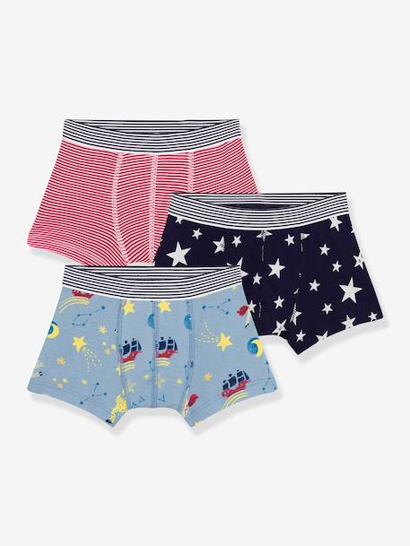 Garçon-Sous-vêtement-Lot 3 boxers garçon en coton imprimé 