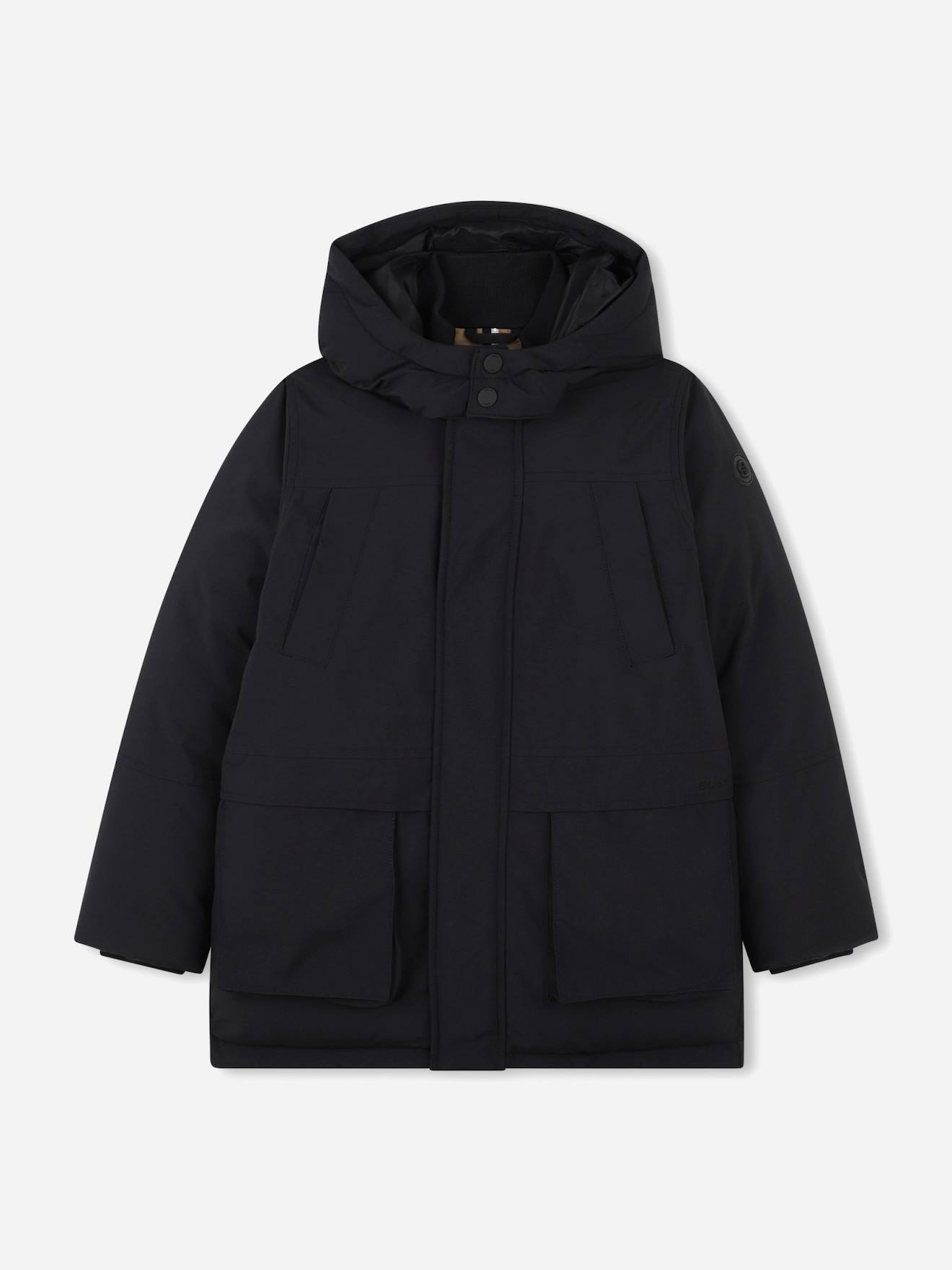 Parka Longue À Capuche Black