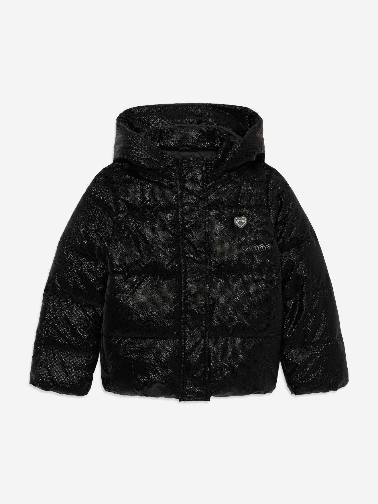 Doudoune À Détail Strass Jet Black