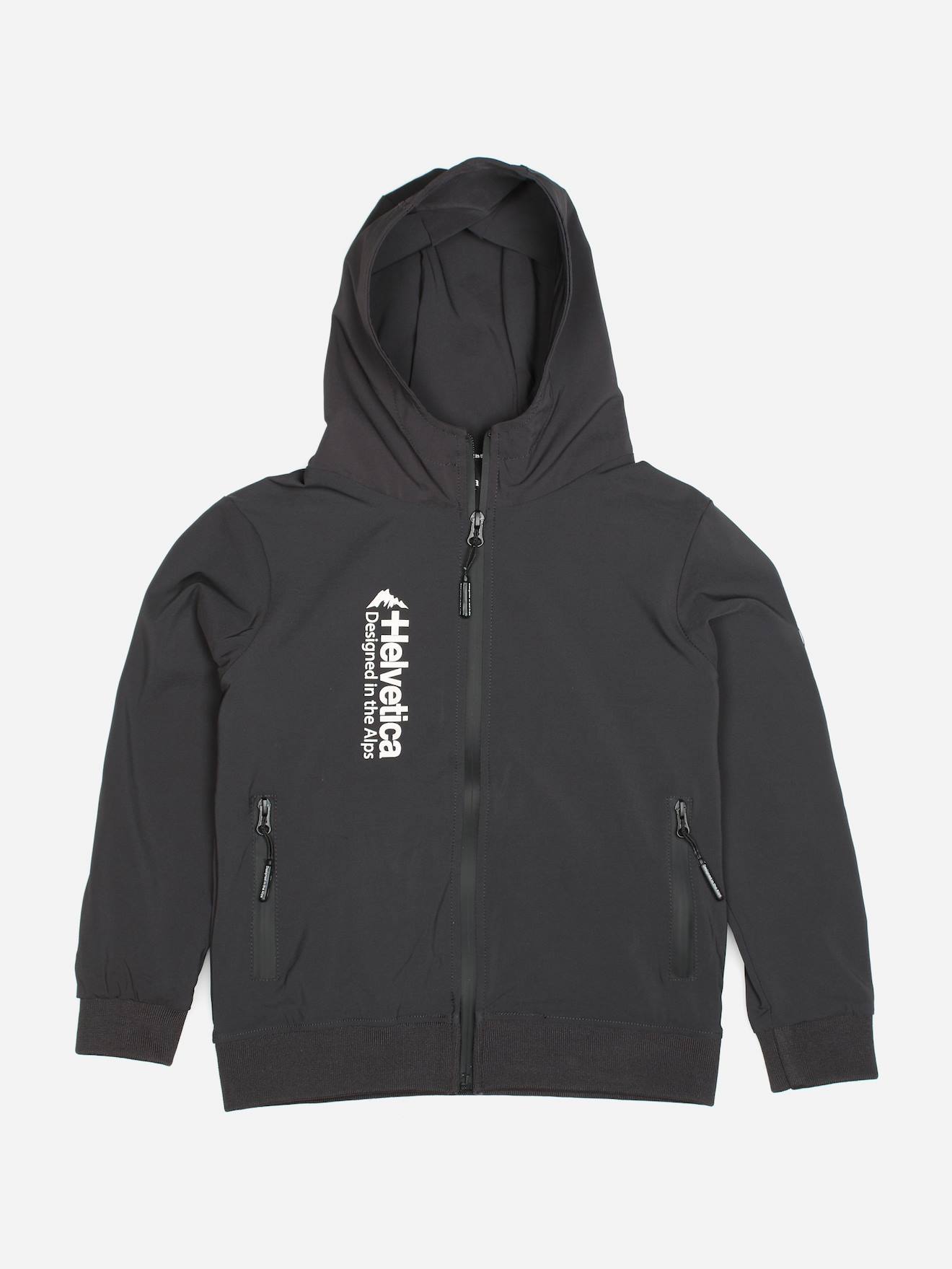 Veste Zippé À Capuche Gris Foncé