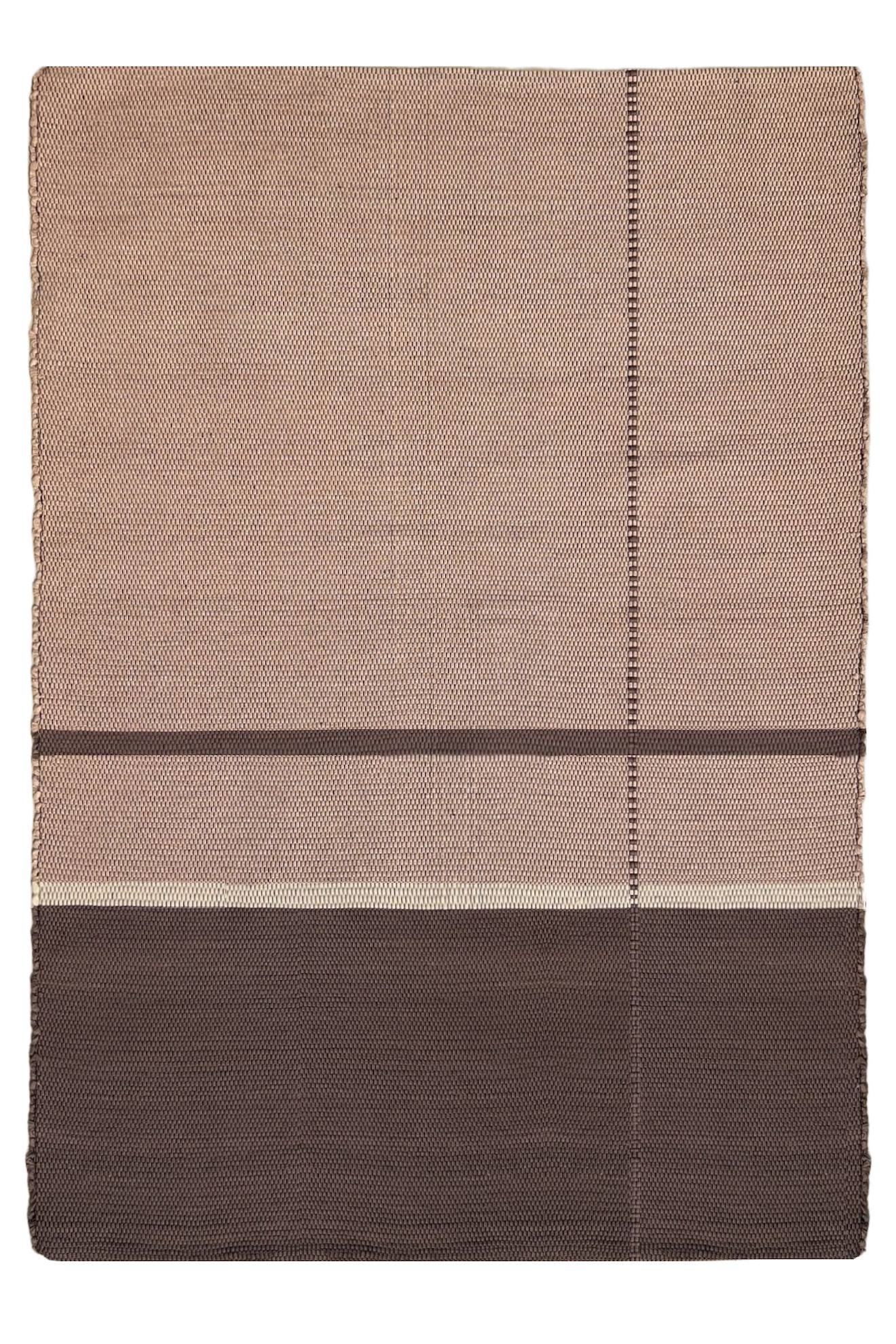 Tapis En Fibres Recyclées Tissé À La Main Leonor Beige