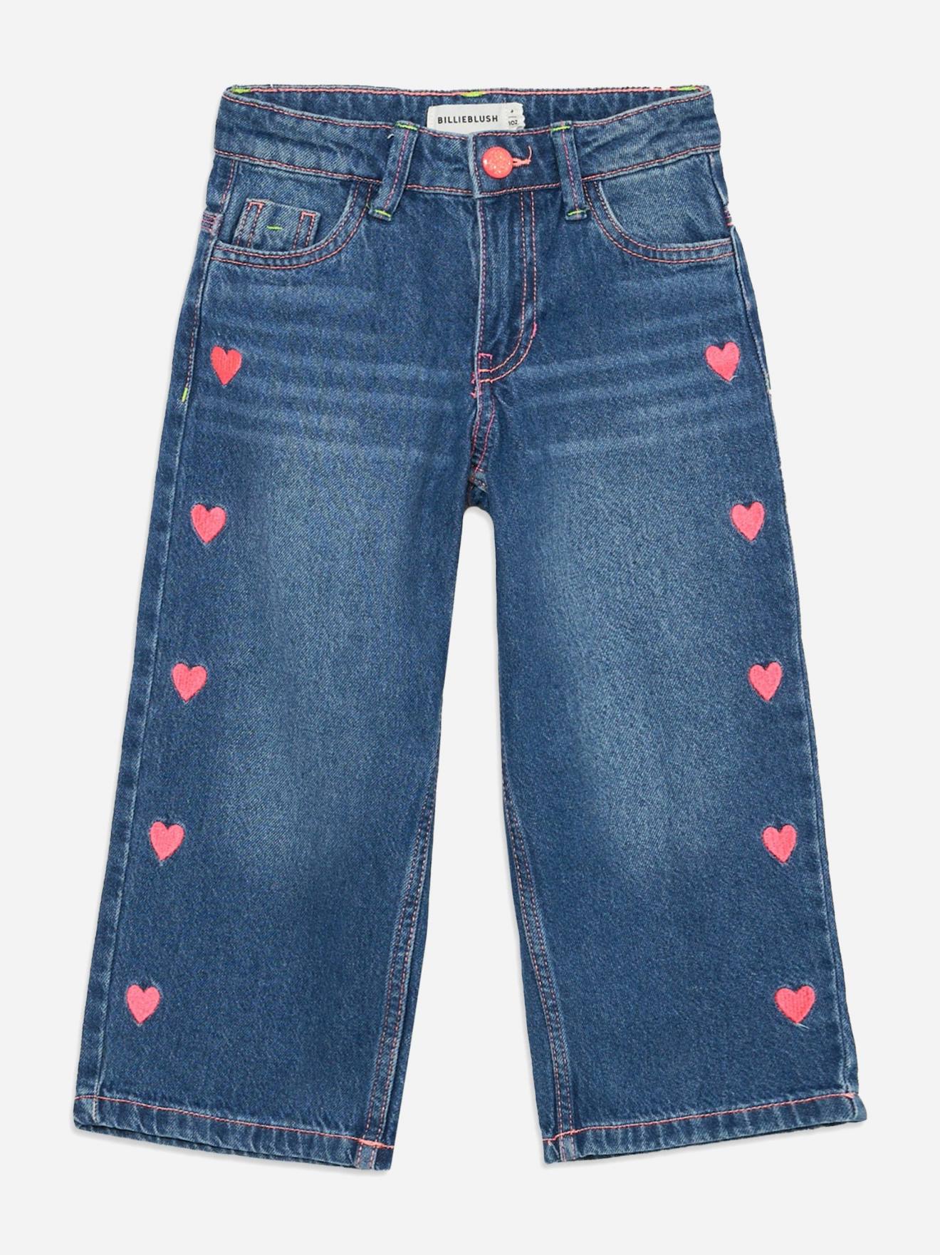 Jean Motif Cœurs Jean Droit