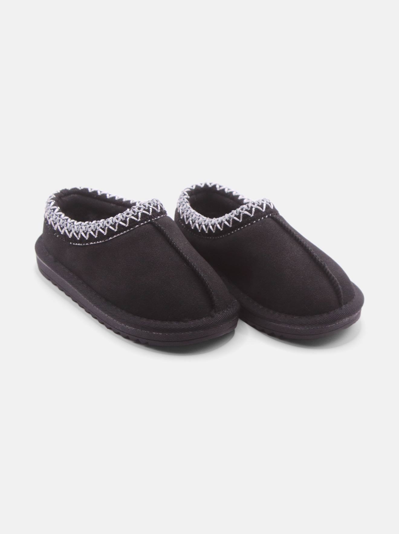 Chaussons À Enfiler Noir