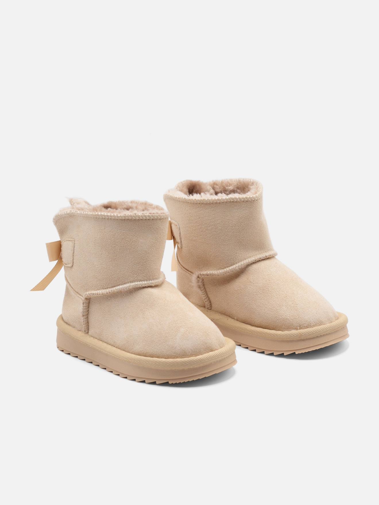 Bottines À Noeuds Beige