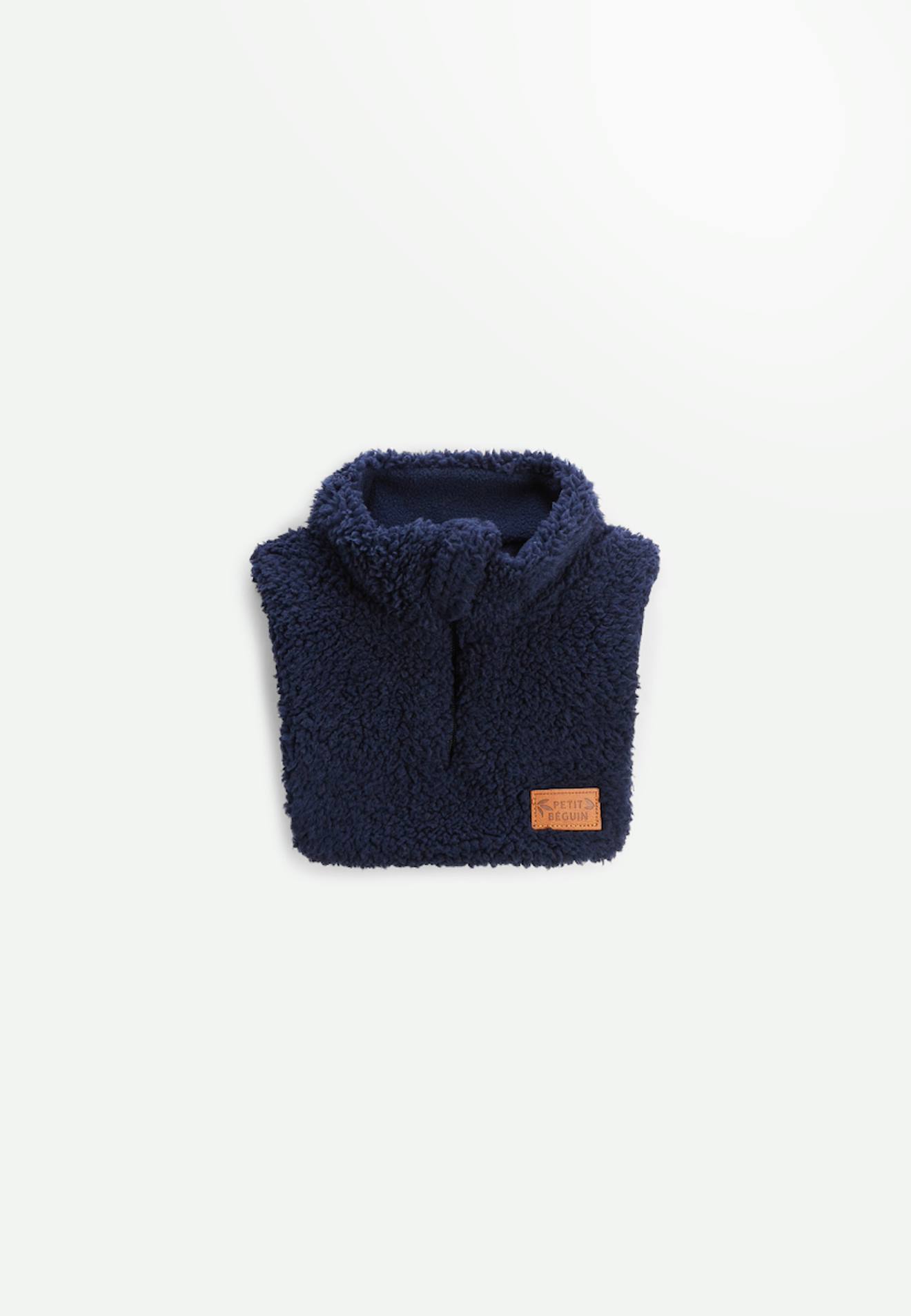 Faux Col Zippé Enfant En Sherpa Anouk Bleu