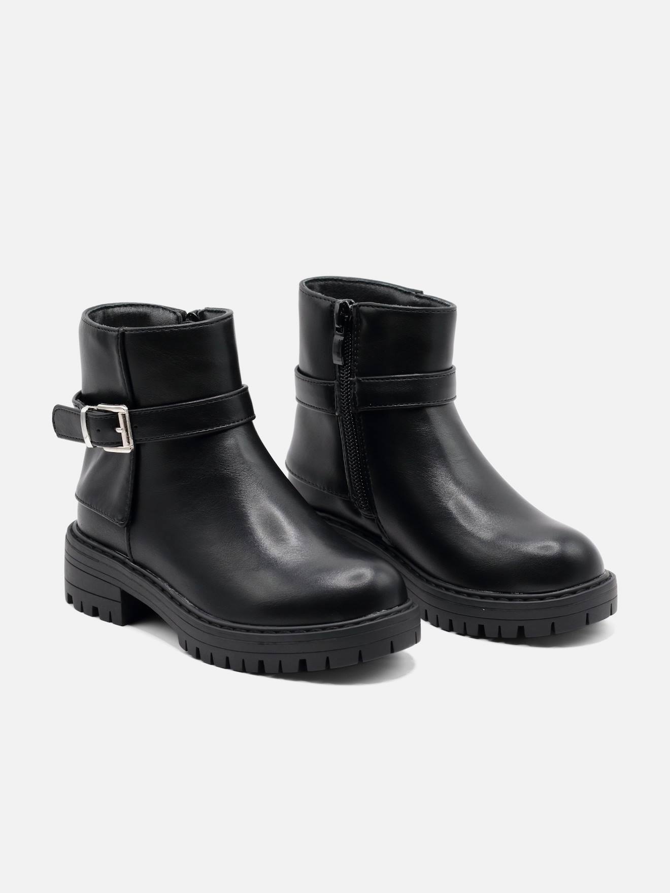 Bottines À Zip Noir